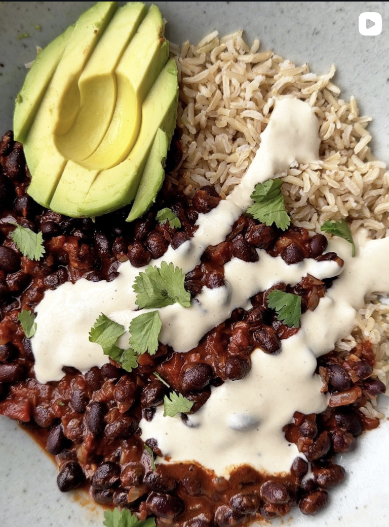 Black Bean Mole Rice Bowls with Tahini Lime Drizzle