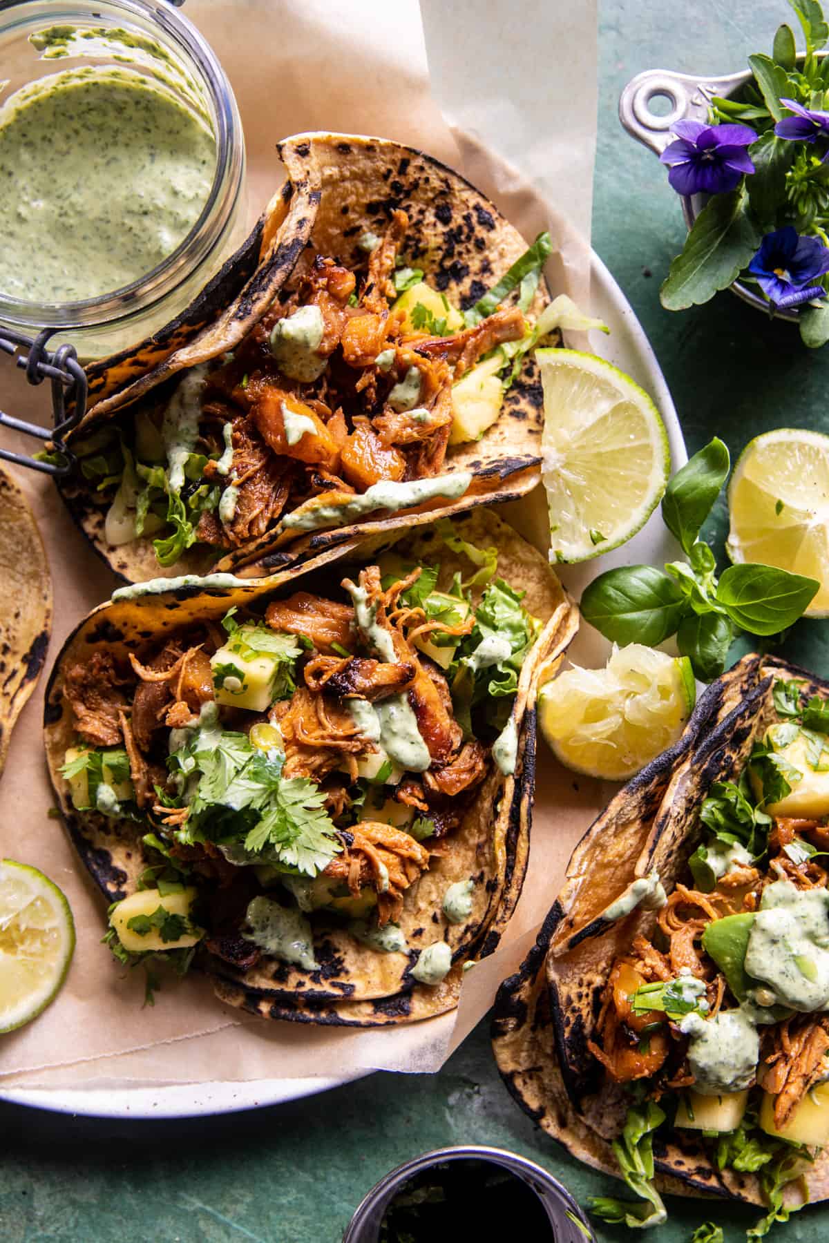 Crispy Pan-Fried Chicken Tacos with Spicy Pineapple Salsa